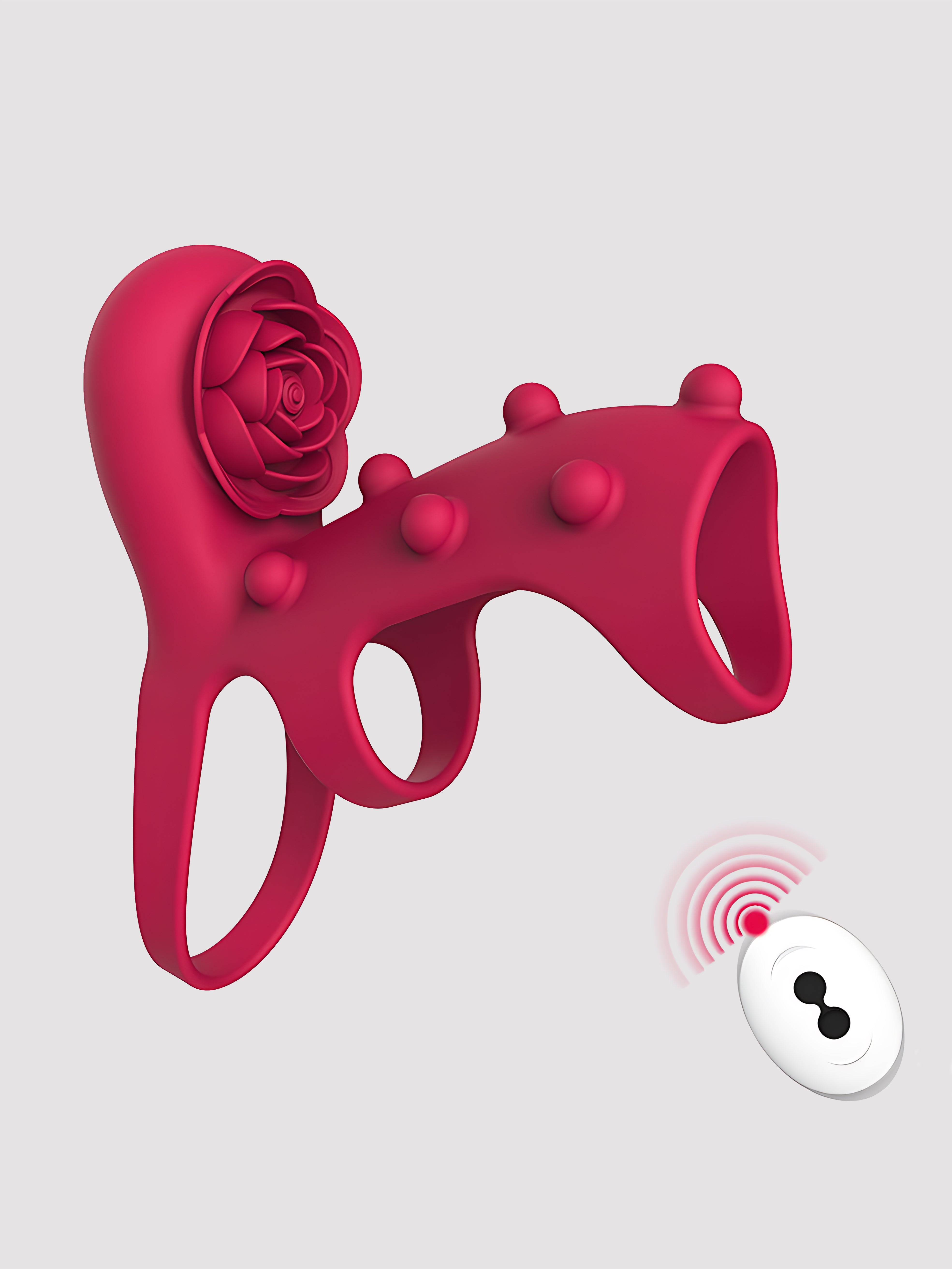 Rose Vibrating Cock Ring with Delay