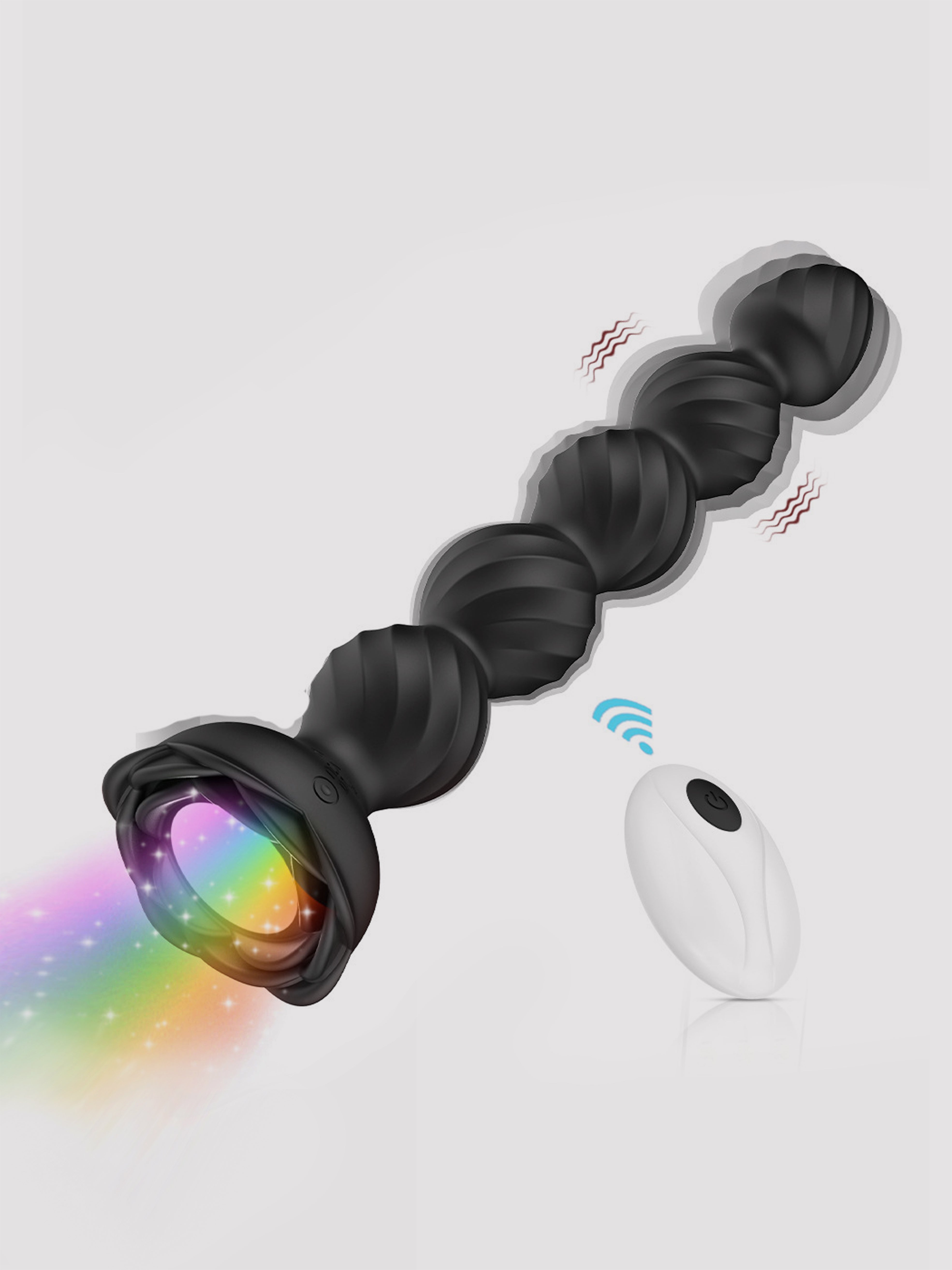 Glowing Rose 5-Bead Anal Massager