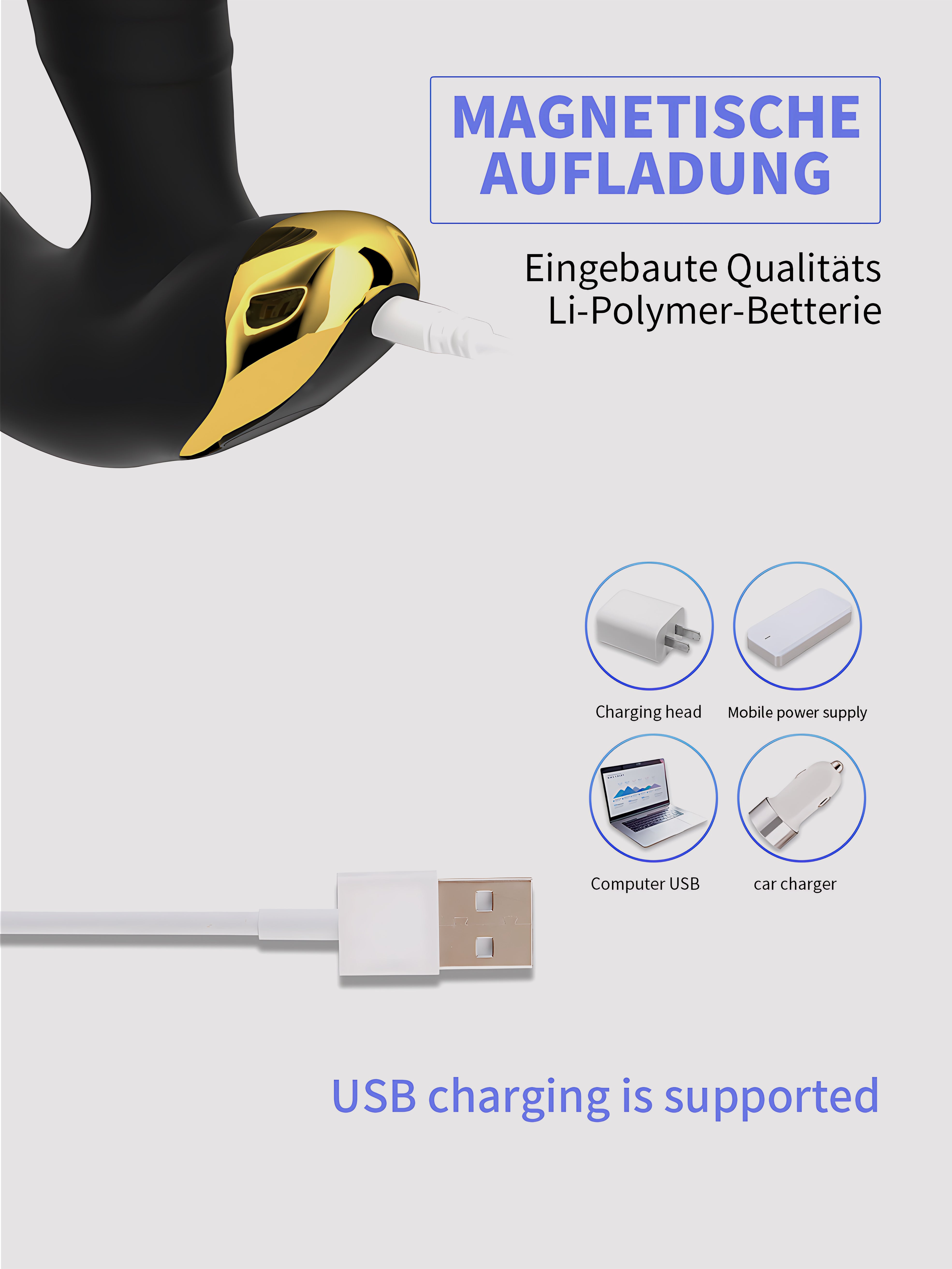 Prostate Massager with Delay Dual Rings