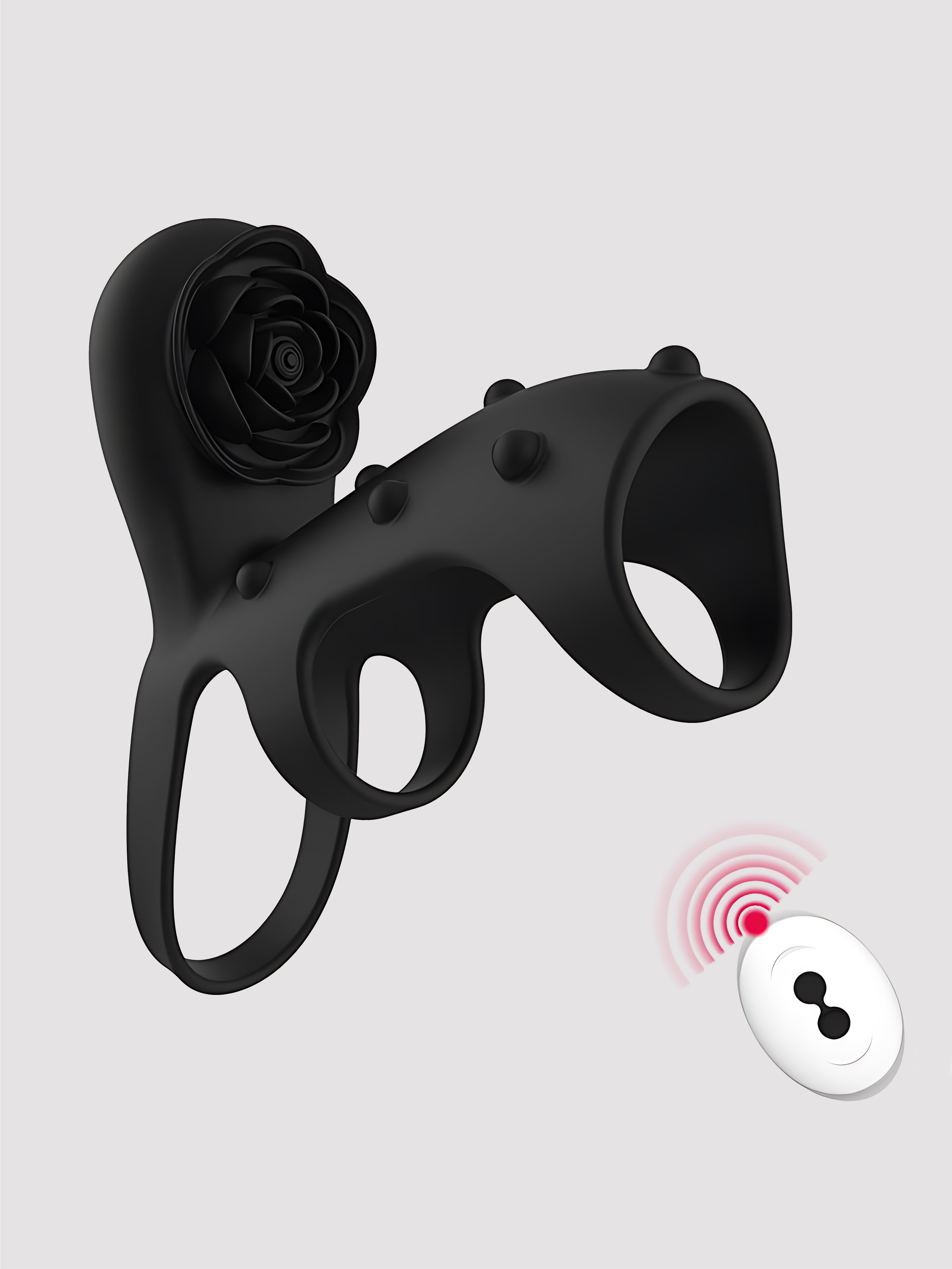 Rose Vibrating Cock Ring with Delay