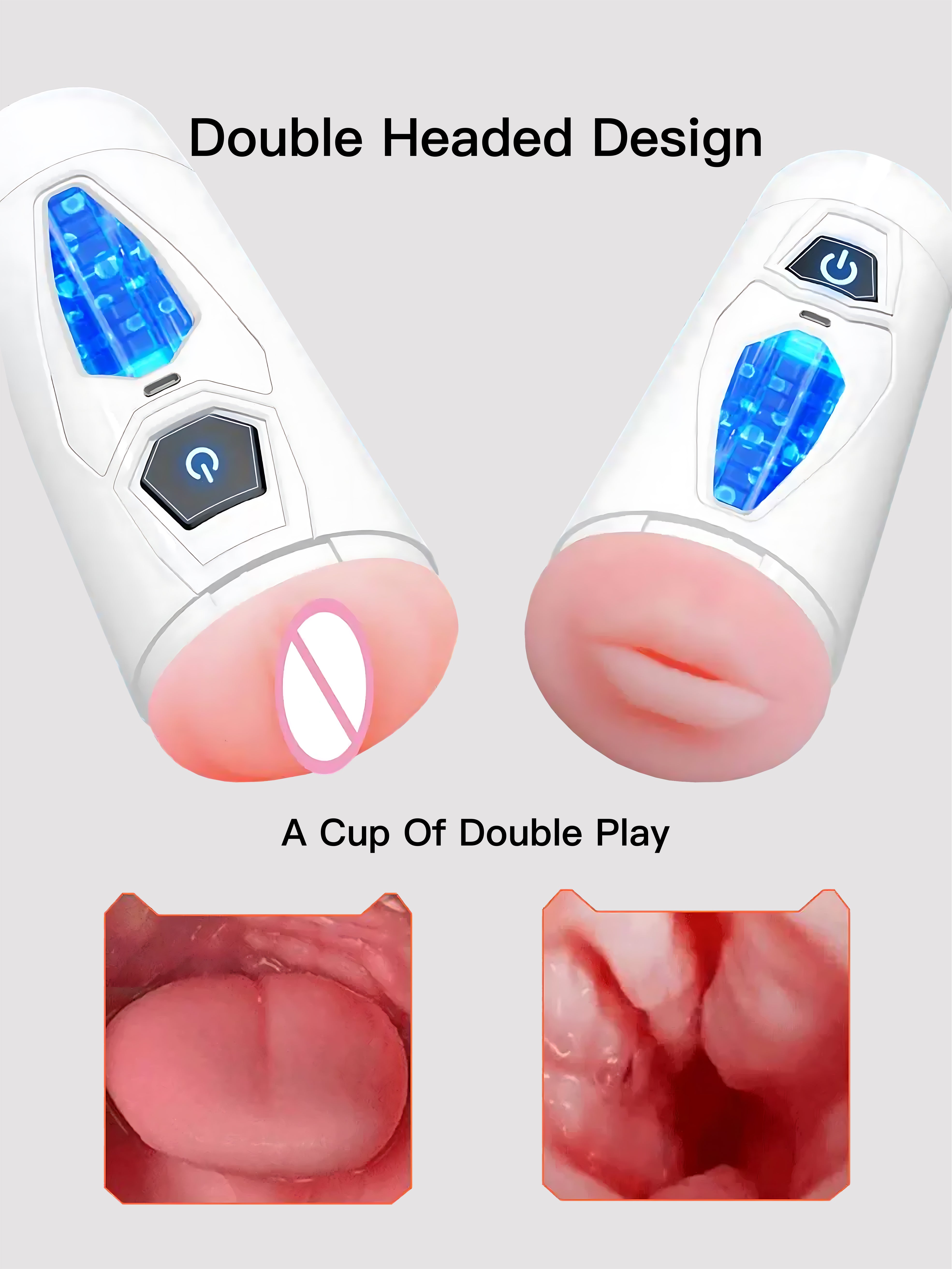 Interactive Dual-Opening Male Massager