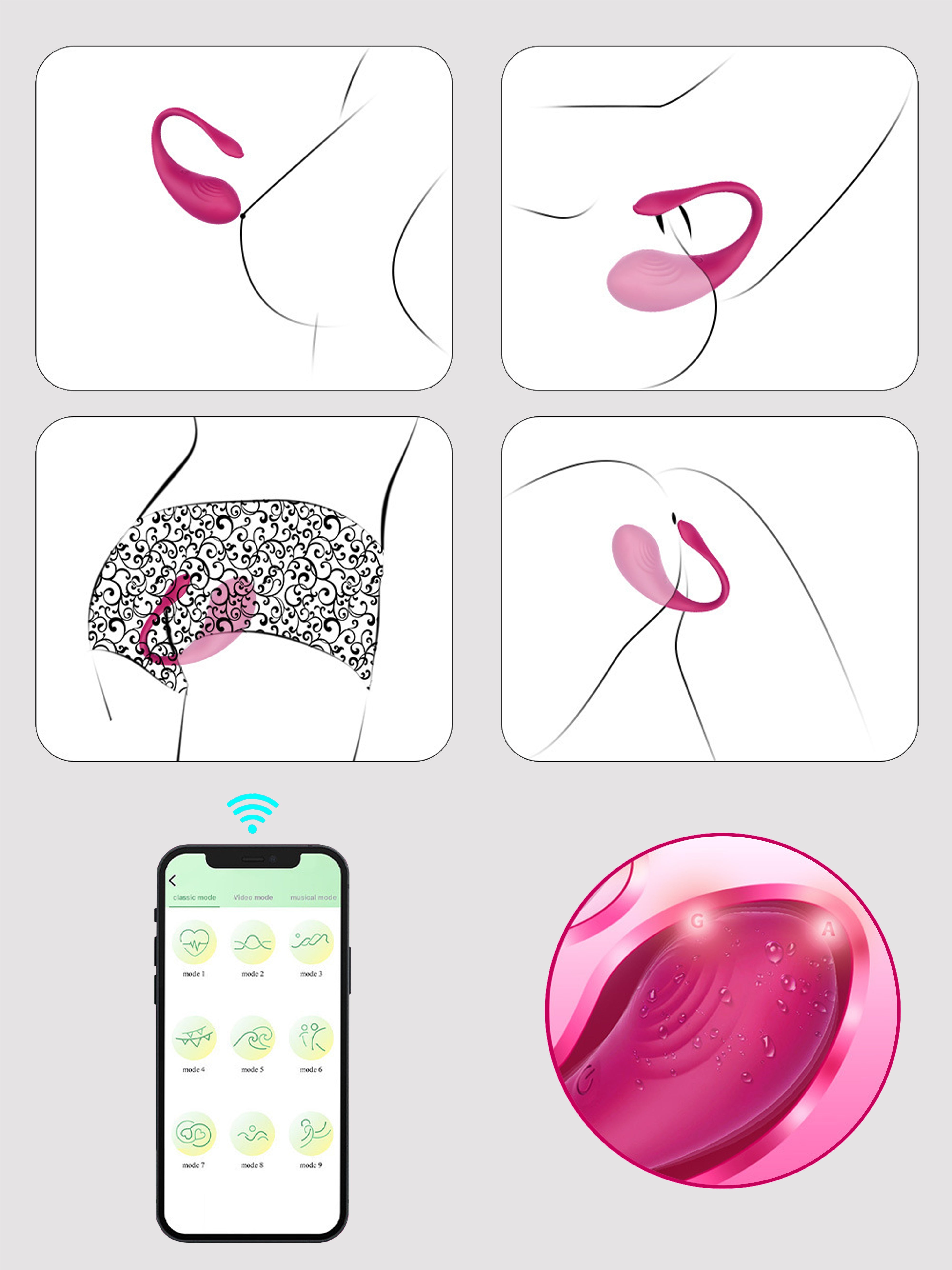 App-Controlled Wearable Tadpole Vibrator