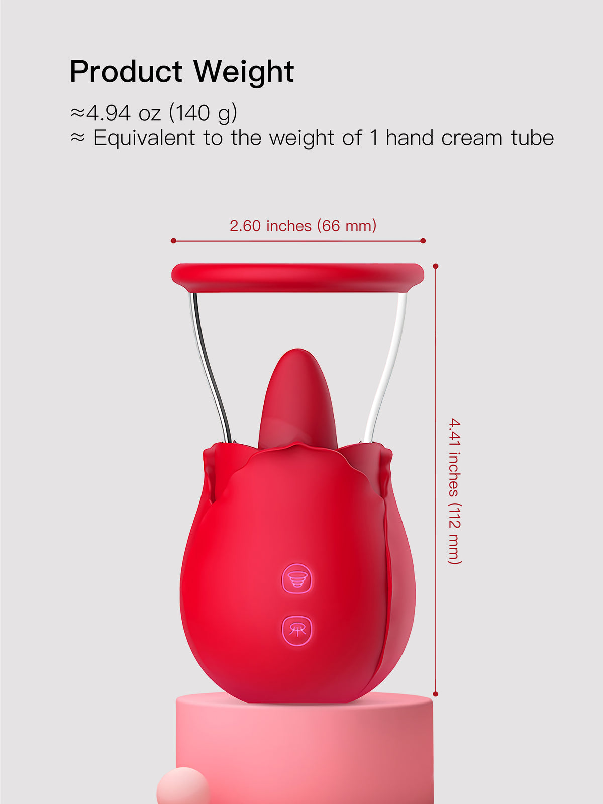 Dreamy Rose Dual Suction Vibrator