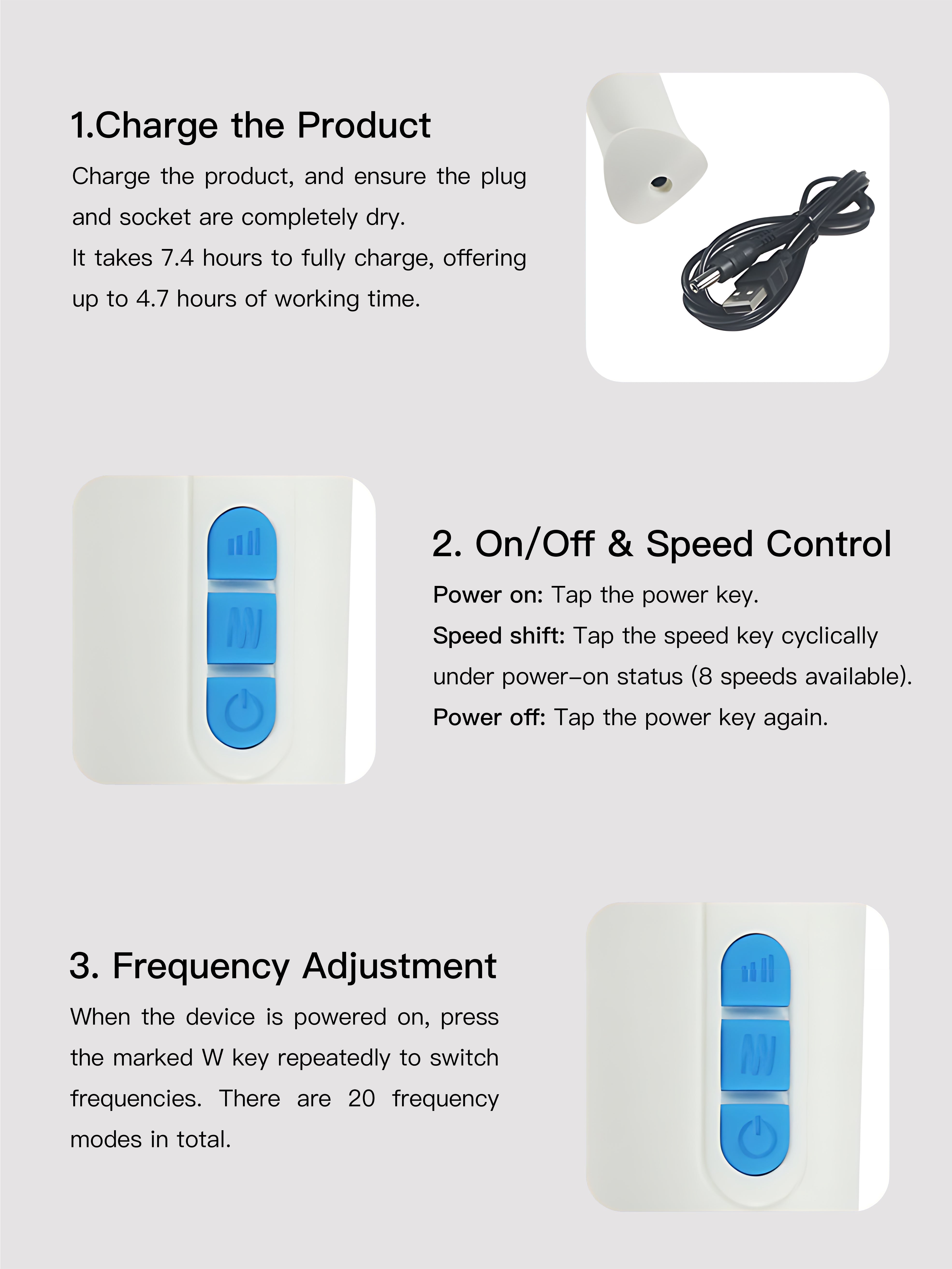 Rechargeable Body & Back Wand