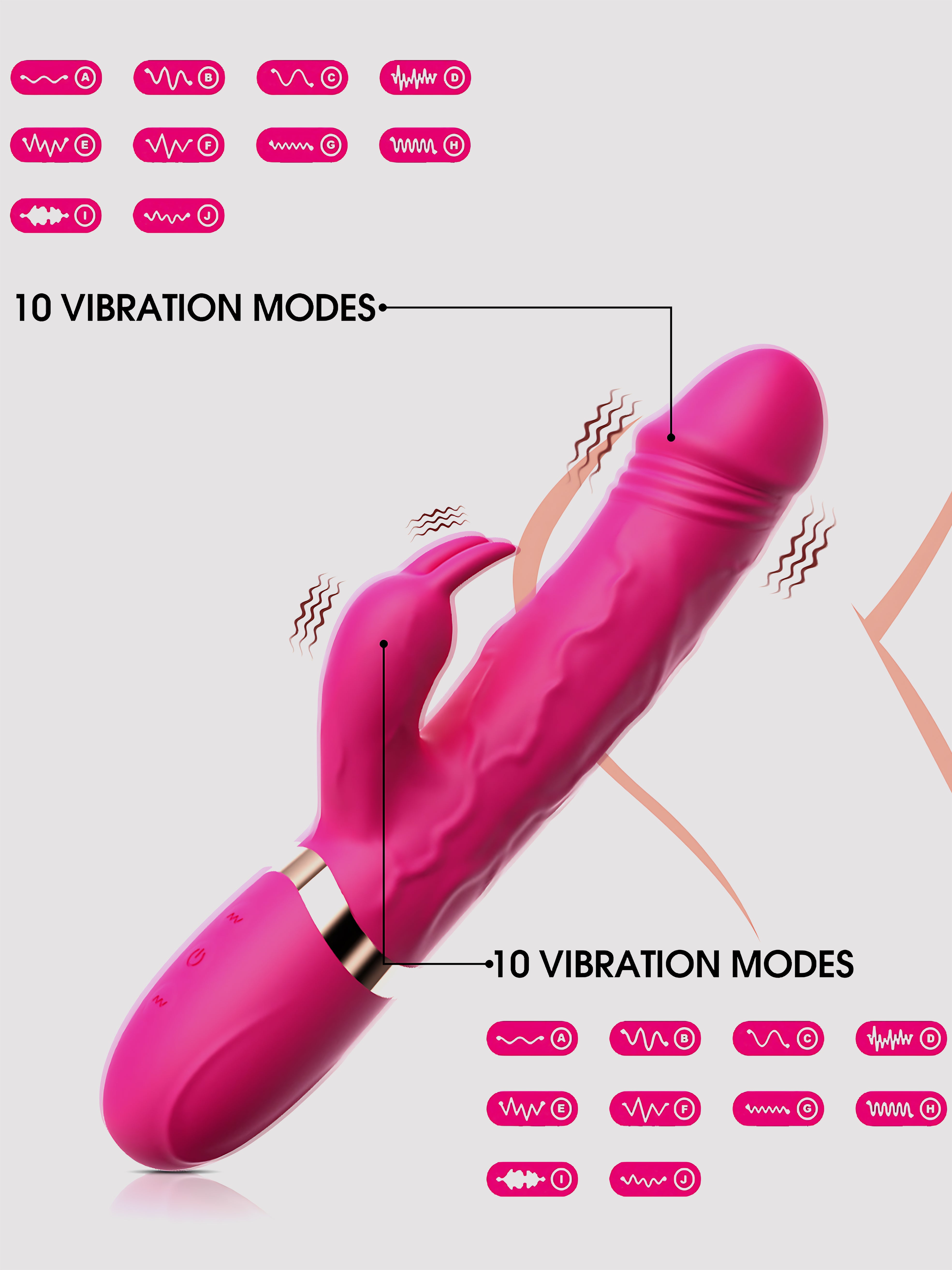 Lifelike Dual G-Spot Rabbit Vibrator