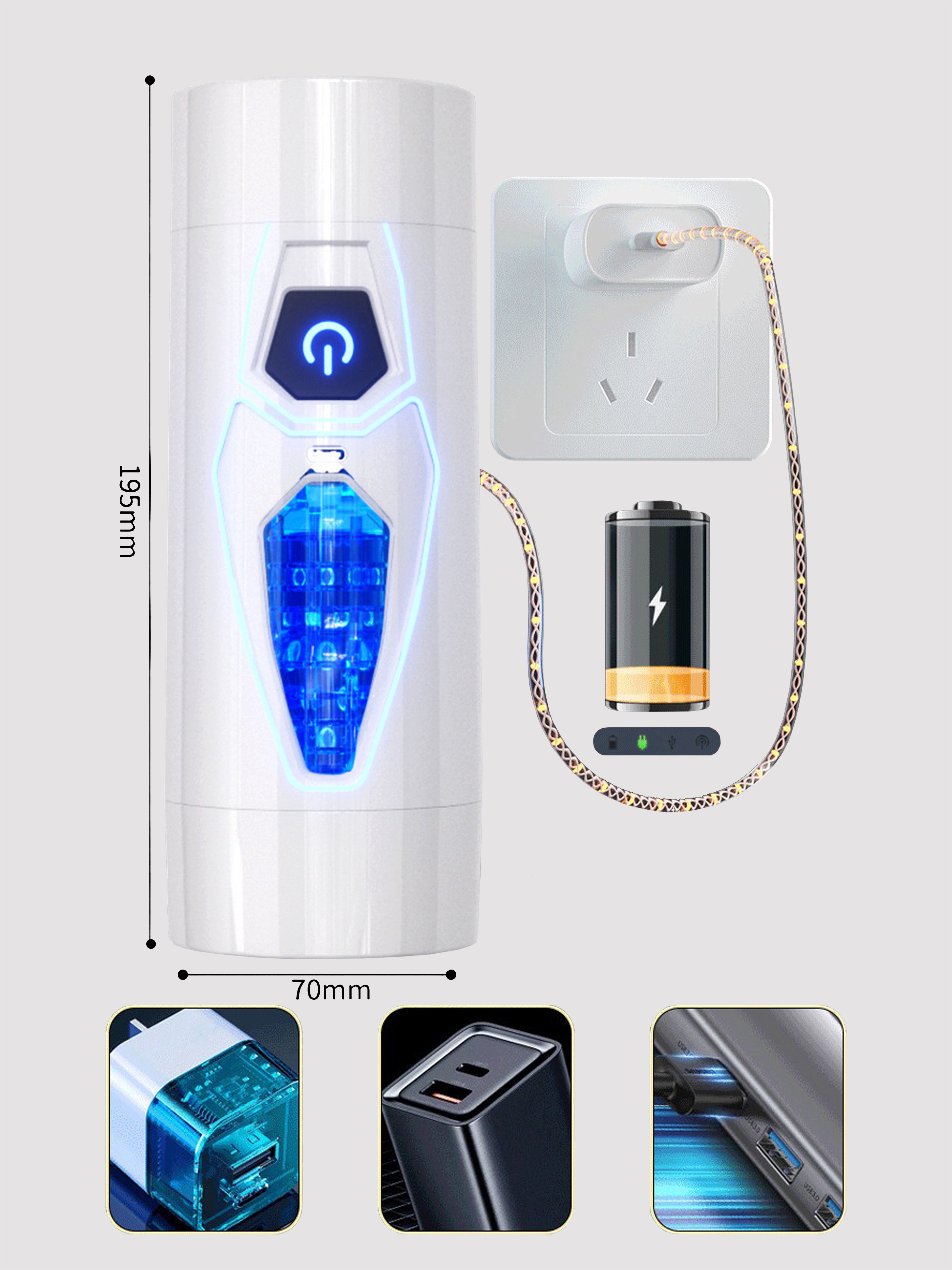 Interactive Dual-Opening Male Massager