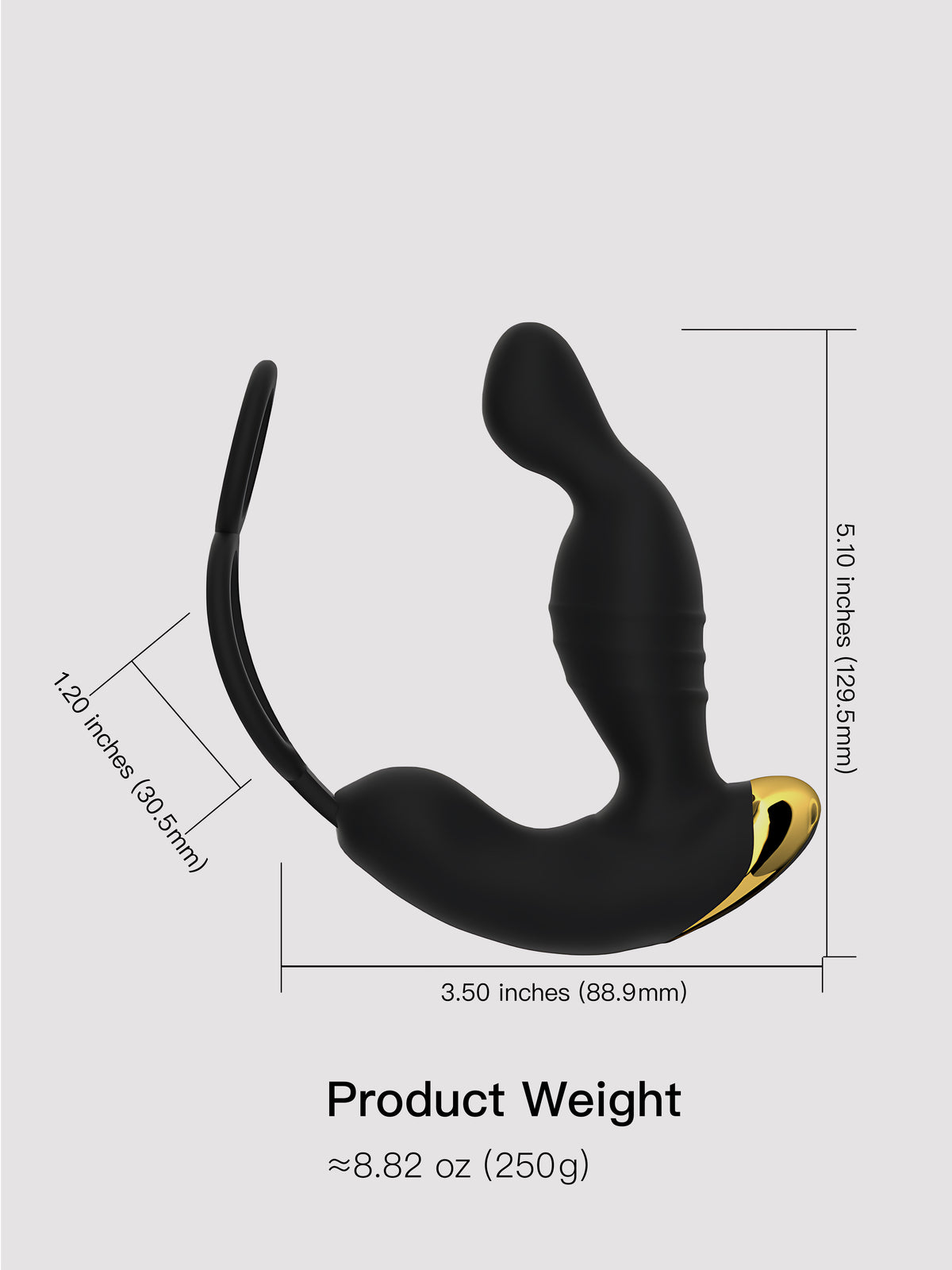 Prostate Massager with Dual Performance Rings