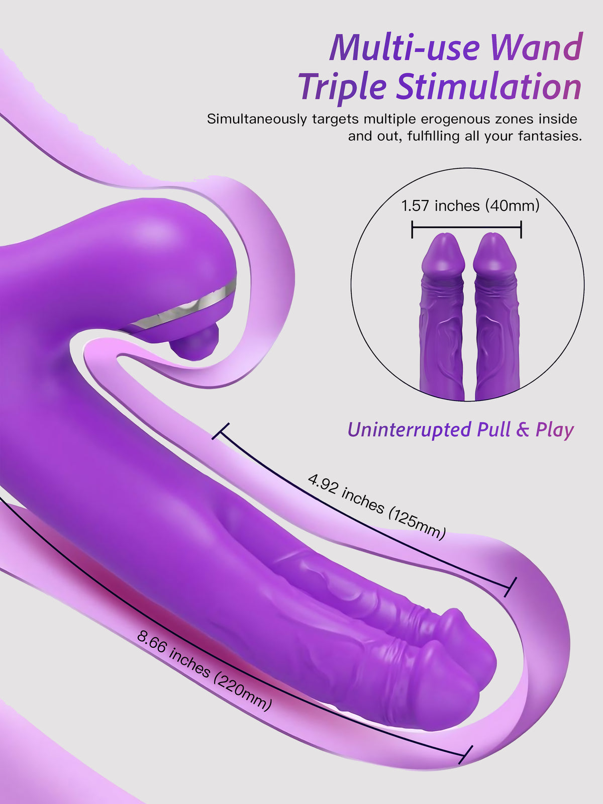 Dual Head Tapping and Vibrating Rabbit Massager